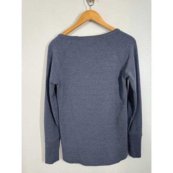 Athleta Women's Size S French Terry Long Sleeve Pullover Sweatshirt High Low Top - Picture 4 of 9
